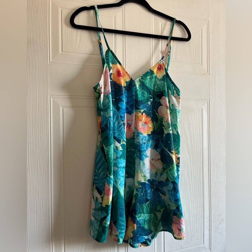 Show Me Your MuMu Tropical Print Beach Rascal Romper